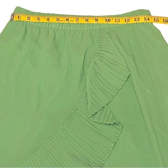 NWT J. Crew Green Tulip Hem Skirt with Pleated Ruffle Size Small S 📦 - Picture 11 of 13